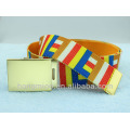 Ceinture de toile Rainbow Color pour homme avec métal automatique bucle